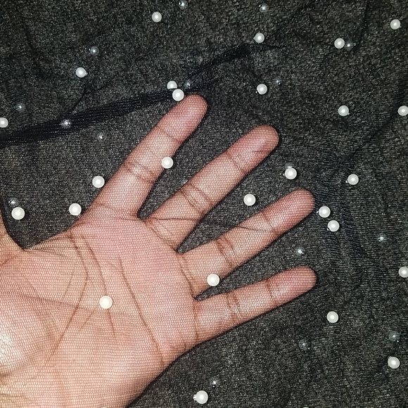 Mesh T-shirt with Pearl Beading - Picture 2 of 3